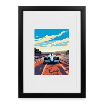 Nürburg Circuit Motorsport Race Allemagne - Affiche encadrée (27 × 37 cm) - noir - Devant