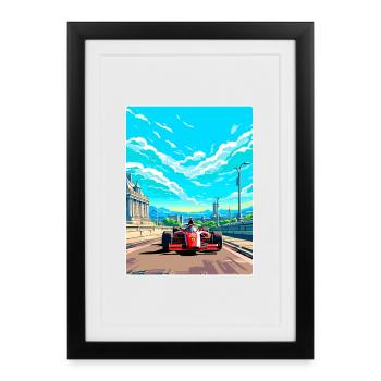 Budapest Circuit Motorsport Race Hungary Travel - Framed poster (27 × 37 cm) - black - Front