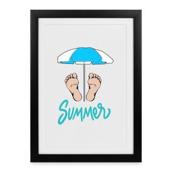 Summer - Affiche encadrée (27 × 37 cm) - noir - Devant