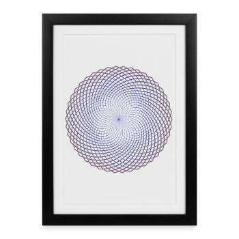 Lotus de la vie - Affiche encadrée (27 × 37 cm) - noir - Devant