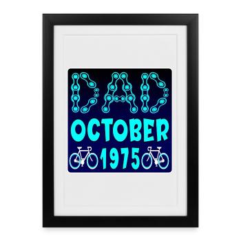 CYCLING DAD BIRTHDAY OCTOBER 1975 - Framed poster (27 × 37 cm) - black - Front