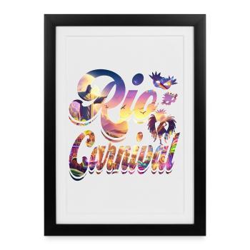 CARNAVAL DE RIO - Affiche encadrée (27 × 37 cm) - noir - Devant