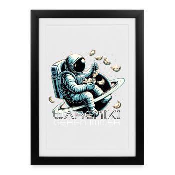 Vareniki Astronaut Yummy Gift - Framed poster (27 × 37 cm) - black - Front