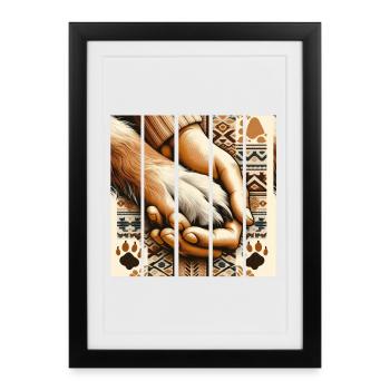 Bernese mountain dog - Framed poster (27 × 37 cm) - black - Front