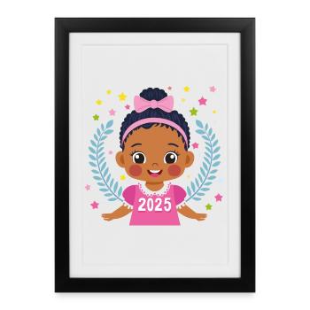 Kinder 2025 - Gerahmtes Poster (27 × 37 cm) - Schwarz - Vorne