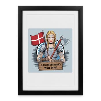 Schildmaiden - Discover the wild side of Denmark - Framed poster (27 × 37 cm) - black - Front