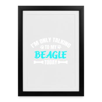 Beagle - Affiche encadrée (27 × 37 cm) - noir - Devant