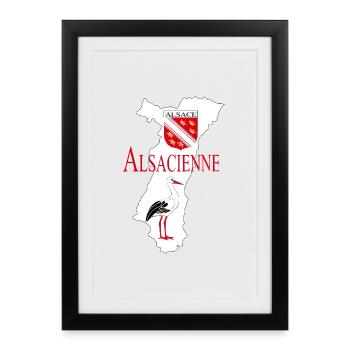 Alsacienne - Affiche encadrée (27 × 37 cm) - noir - Devant
