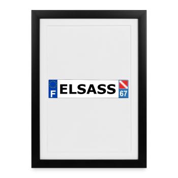 Elsass - Affiche encadrée (27 × 37 cm) - noir - Devant
