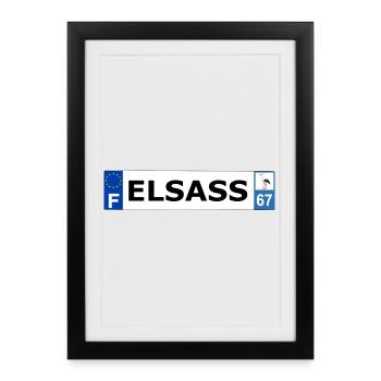 Elsass - Affiche encadrée (27 × 37 cm) - noir - Devant