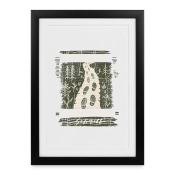The path is created while walking – Wald Design - Framed poster (27 × 37 cm) - black - Front