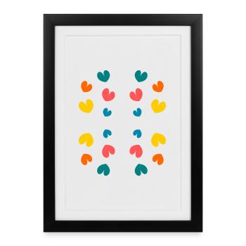 HEART. NOEL. CHRISTMAS. HEARTS. HEART. FATHER's DAY - Framed poster (27 × 37 cm) - black - Front
