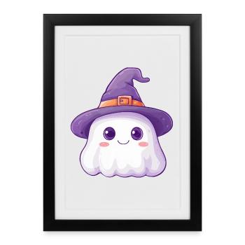 Cute Ghost - Framed poster (27 × 37 cm) - black - Front