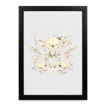 Skulls - Framed poster (27 × 37 cm) - black - Front