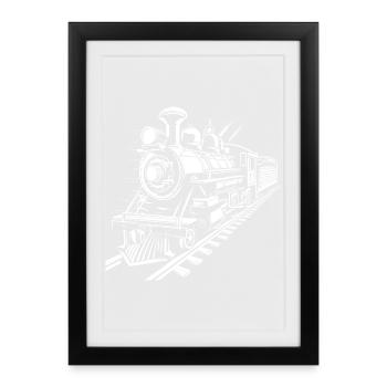Railway Graphic - Framed poster (27 × 37 cm) - black - Front
