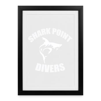 SHARK POINT DIVERS - Framed poster (27 × 37 cm) - black - Front