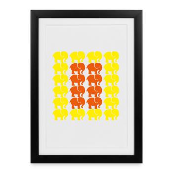 Elephant - Framed poster (27 × 37 cm) - black - Front