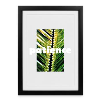 patience - Framed poster (27 × 37 cm) - black - Front