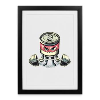 Thon peut soulever lourd Cadeau - Affiche encadrée (27 × 37 cm) - noir - Devant