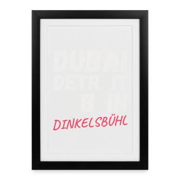 Dubai-Detroit-Dublin - Framed poster (27 × 37 cm) - black - Front