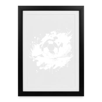 Funny football - Framed poster (27 × 37 cm) - black - Front