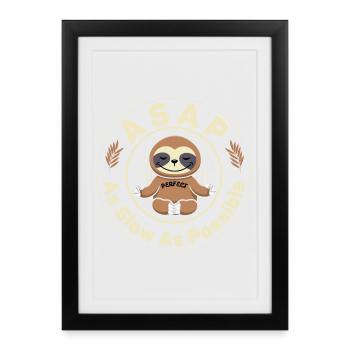 ASAP As Slow As Possible - Framed poster (27 × 37 cm) - black - Front