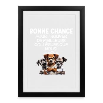 Good luck finding better colleagues - Framed poster (27 × 37 cm) - black - Front