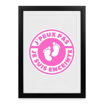 I can't I'm pregnant - Framed poster (27 × 37 cm) - black - Front