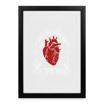 Feel the Rhythm – Bicycle Heart Design - Framed poster (27 × 37 cm) - black - Front