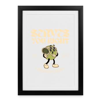 Serves You Right Tennis Club - Framed poster (27 × 37 cm) - black - Front