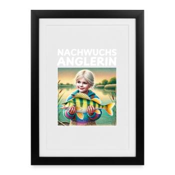 Offspring Angerin - Gift Birth Fishing Club - Framed poster (27 × 37 cm) - black - Front