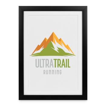 Ultra Trail Running - Affiche encadrée (27 × 37 cm) - noir - Devant