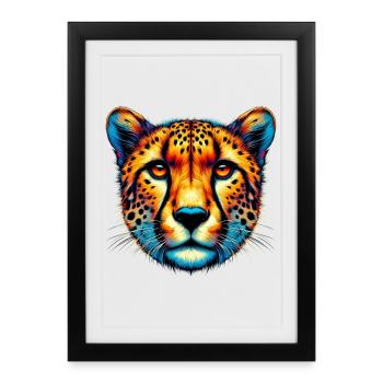 Guépard - Affiche encadrée (27 × 37 cm) - noir - Devant