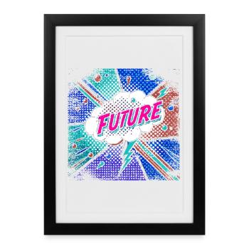 FUTURE Pop Art surreal - Framed poster (27 × 37 cm) - black - Front