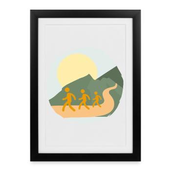 Keep on Walking - Framed poster (27 × 37 cm) - black - Front