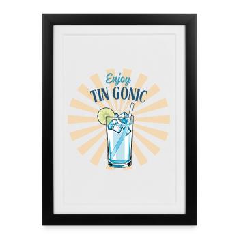Profitez de Tin Gonic - Affiche encadrée (27 × 37 cm) - noir - Devant