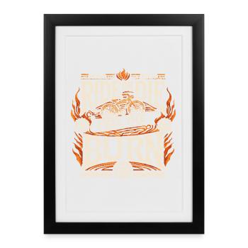 Rouler ou mourir – La passion du cyclisme - Affiche encadrée (27 × 37 cm) - noir - Devant