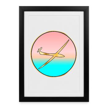 SEA SUNSET GLIDER - Framed poster (27 × 37 cm) - black - Front