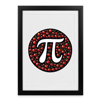 Pi Day Motif Math Fans Enseignants Étudiants - Affiche encadrée (27 × 37 cm) - noir - Devant