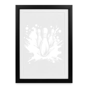 Bowling - Framed poster (27 × 37 cm) - black - Front