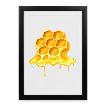 honey, beekeeper, beekeeper - Framed poster (27 × 37 cm) - black - Front