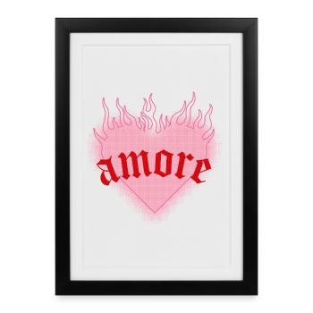 Burning love - Framed poster (27 × 37 cm) - black - Front