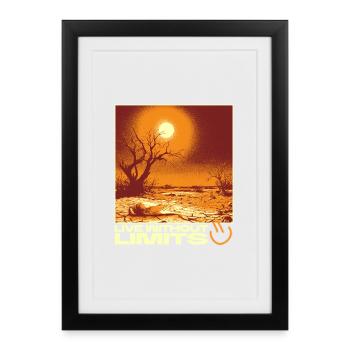Live Without Limits – Surreal Desert Scene - Framed poster (27 × 37 cm) - black - Front