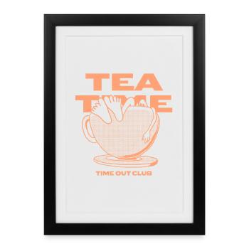 Tea Time – Détente - Affiche encadrée (27 × 37 cm) - noir - Devant