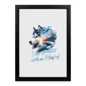Rauque - Affiche encadrée (27 × 37 cm) - noir - Devant