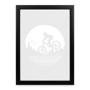 Amateurs de VTT - Affiche encadrée (27 × 37 cm) - noir - Devant