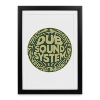 dub sound system - Affiche encadrée (27 × 37 cm) - noir - Devant