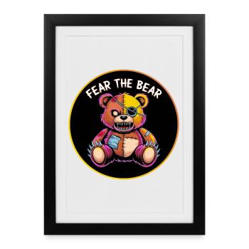 Craignez l’ours - Affiche encadrée (27 × 37 cm) - noir - Devant