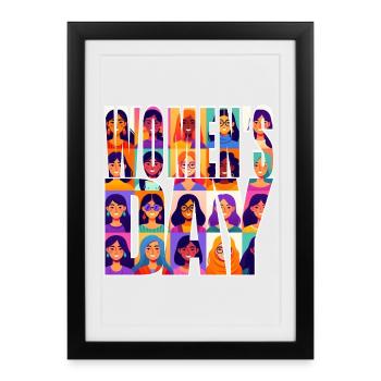 Women's Day - Framed poster (27 × 37 cm) - black - Front
