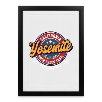 Yosemite Valley Lodge Logo Design - Framed poster (27 × 37 cm) - black - Front